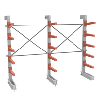 Стеллаж консольный односторонний СТ-062, 5 ярусов (с доп.секцией)