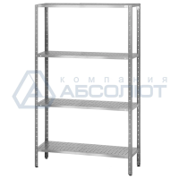 Стеллаж полочный СПЛн - 1000*500*2000 "Norma Inox" (полка перфорация 4 шт.)