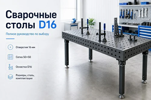 Сварочный стол D16 с отверстиями 16 мм