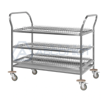 Тележка для сушки посуды ТДПп - 900*600*1060 «Profi Ral» (3 уровня - стаканы/тарелки/тарелки)