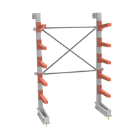 Стеллаж консольный односторонний СТ-062, 5 ярусов