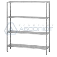 Стеллаж полочный СПЛн - 1500*400*2000 "Norma Inox" (полка перфорация 4 шт.)