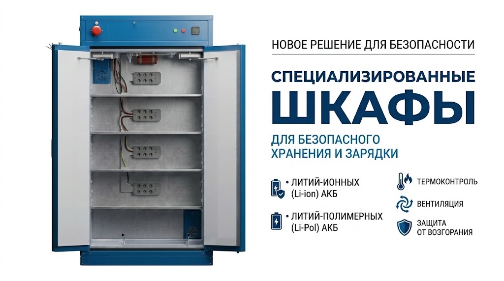 Шкафы для безопасного хранения АКБ Шкафы для безопасного хранения АКБ