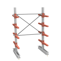 Стеллаж консольный двухсторонний СТ-062, 4 яруса