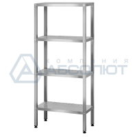Стеллаж полочный СПЛп - 600*400*1800 "Profi Inox" (полка перфорация 4 шт.)