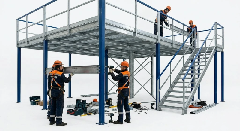 Монтаж и демонтаж стеллажей