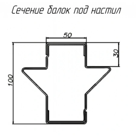 Ригель СТСМ 3300*100*50, ПП, Ral 3020 от компании Абсолют