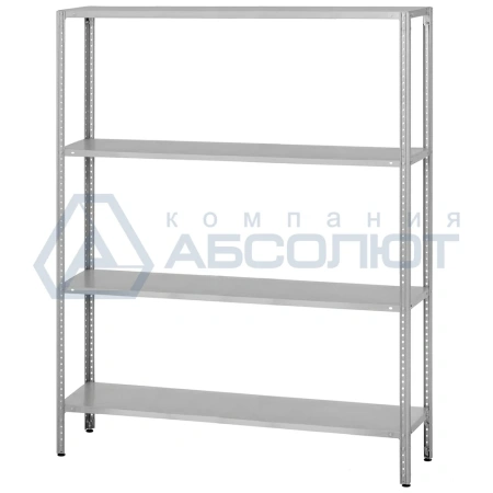 Стеллаж полочный СПЛб - 1500*600*2000 "Base" (полка сплошная 4 шт.)
