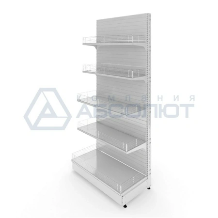 Стеллаж торговый пристенный Нордика 2250-1000-500, 5 полок