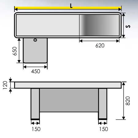 Бокс кассовый Оптимум 180 от компании Абсолют