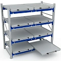 Стеллажи с выкатными платформами