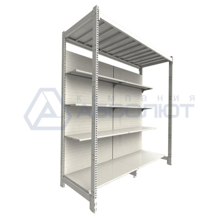 Стеллаж Нордика малый складской и интеграцией 2250-2500-800, 4 полки