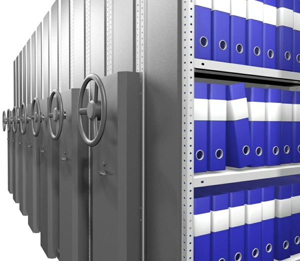 Стеллаж передвижной архивный Стеллаж передвижной архивный