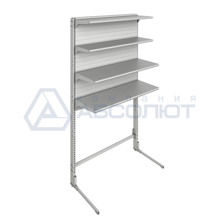 Стеллаж бонетный Нордика односторонний 1750-1000-500 4 полки