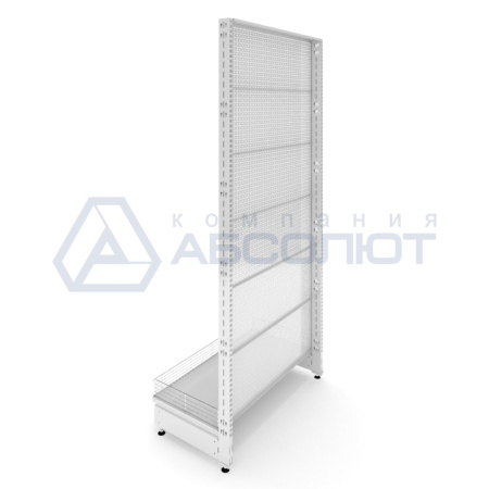 Стеллаж торговый с перфорацией Нордика, 2400-1250-500 от компании Абсолют