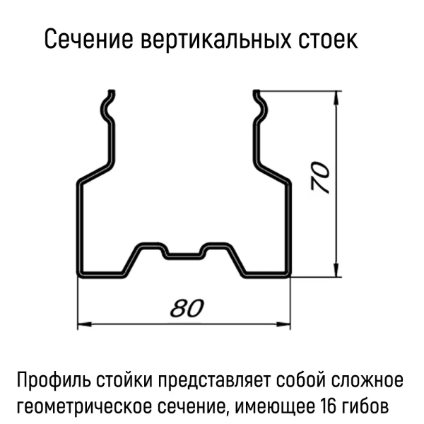 Стойка СТСМ 80 - 7000 мм, цинк Стойка СТСМ 80 - 7000 мм, цинк