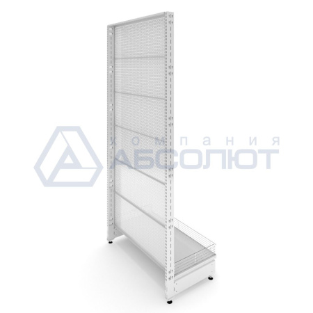 Стеллаж торговый с перфорацией Нордика, 2400-1250-500 от компании Абсолют